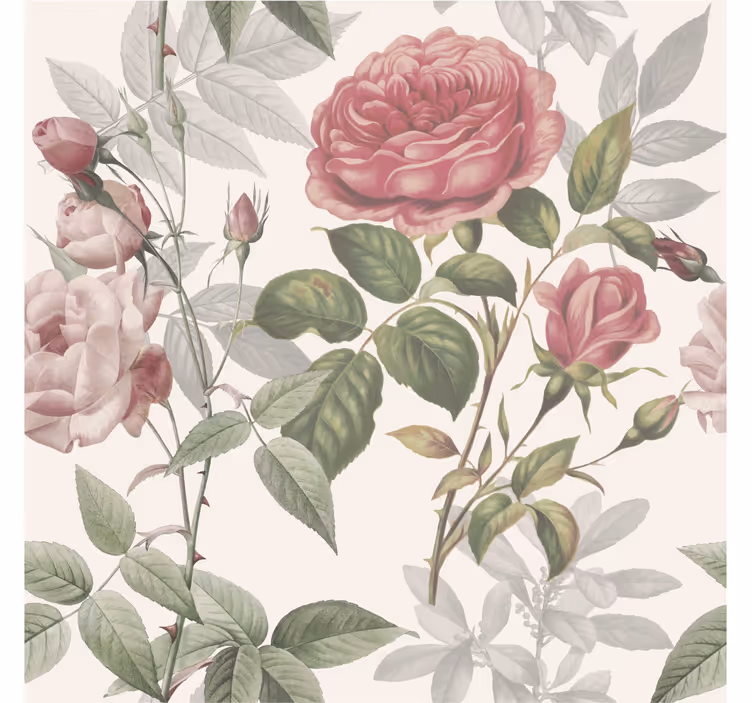 Rollo Blumen rosenmuster - TenStickers