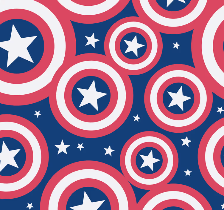 Rollo mit Superhelden amerika abgerundetes schild - TenStickers