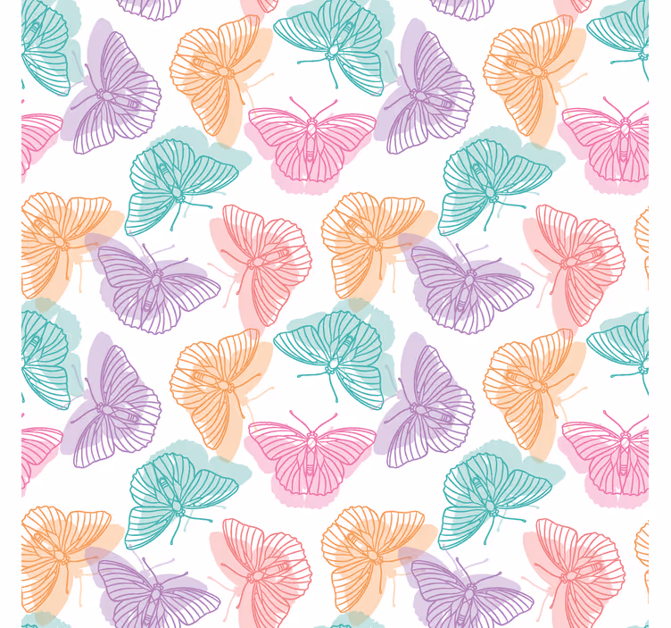 Rollos Schmetterlinge bunte silhouette - TenStickers