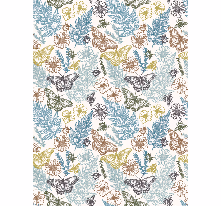 Rollos mit Schmetterlingen blumen schmetterlinge - TenStickers