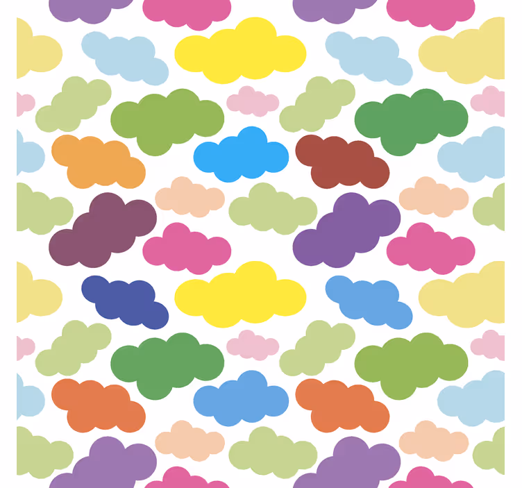 Rollo Fenster Wolken buntes muster - TenStickers
