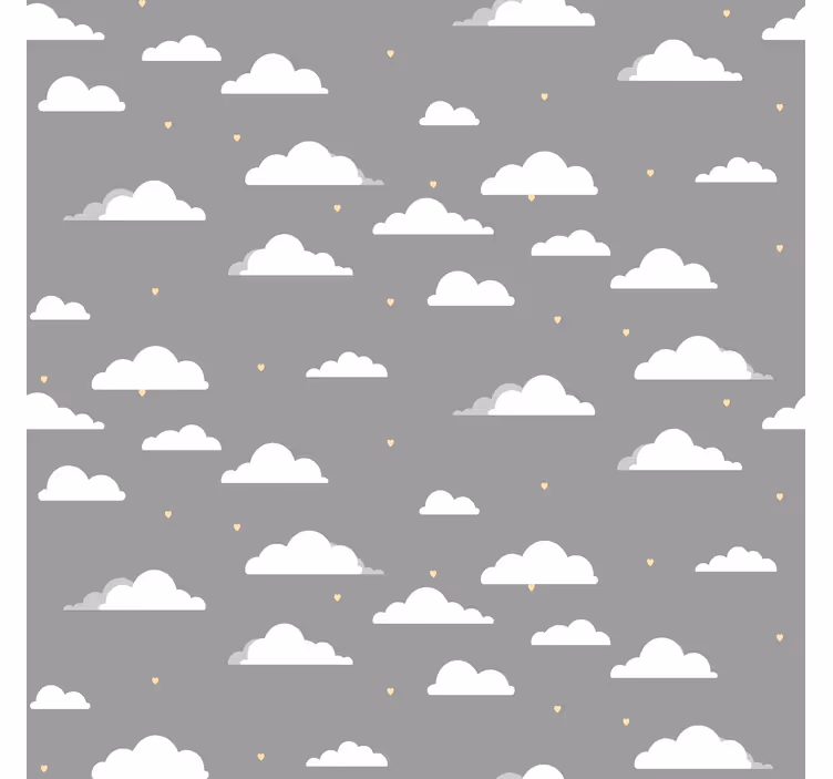 Rollo Fenster Wolken graues muster - TenStickers