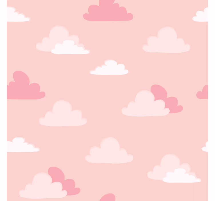 Rollo Fenster Wolken rosa und weißes muster - TenStickers