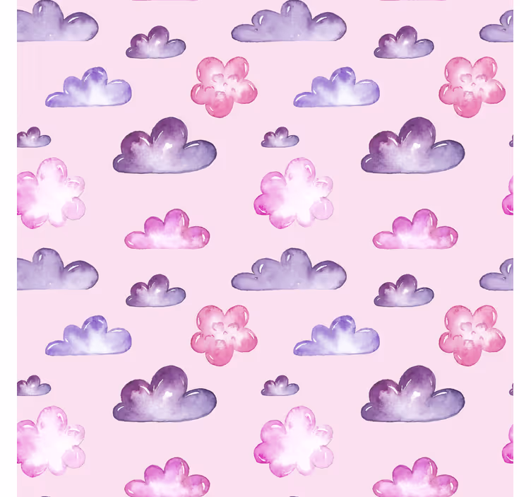 Rollo Fenster Wolken rosa muster - TenStickers