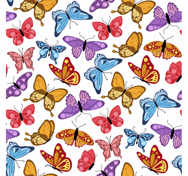 Rollo Fenster Schmetterlinge farbenfrohes design - TenStickers