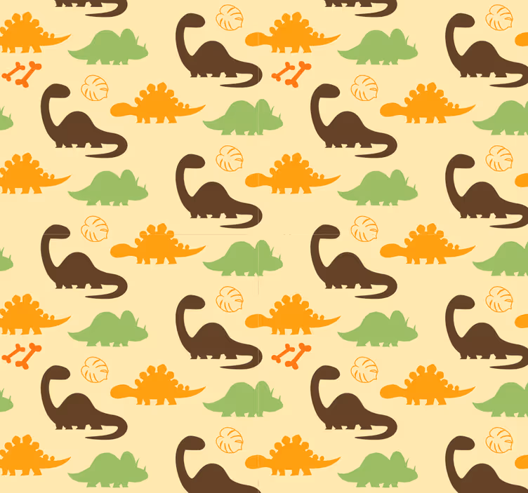 Rollo Fenster Dino beiger hintergrund - TenStickers