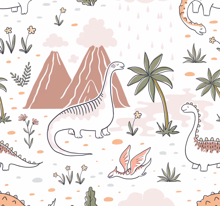 Rollo Fenster Dino nordischer Stil - TenStickers