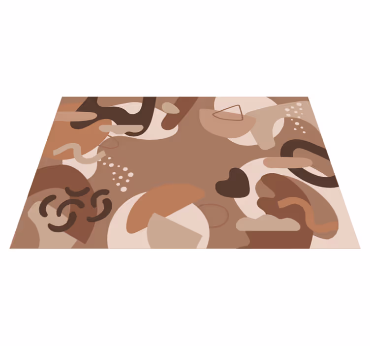 Tischset modern abstrakte formen mocha mousse - TenStickers