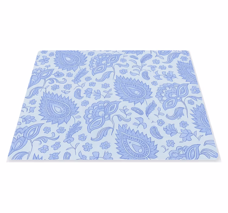 Tischsets originell mit blauem paisleymuster - TenStickers