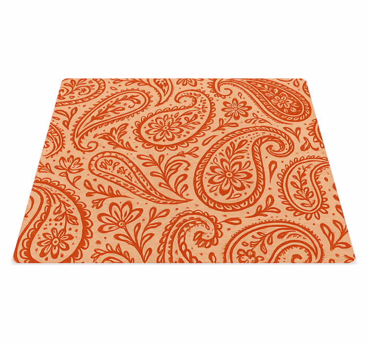 Tischsets originell im warmen roten paisleymuster - TenStickers