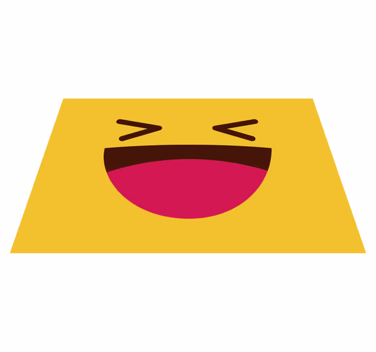 Moderne Emoji lachendes Gesicht Kinder Tischsets - TenStickers