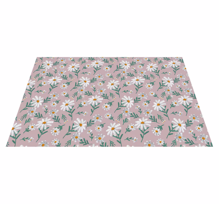 70er Jahre Gänseblümchen rosa Blumen Tischsets - TenStickers