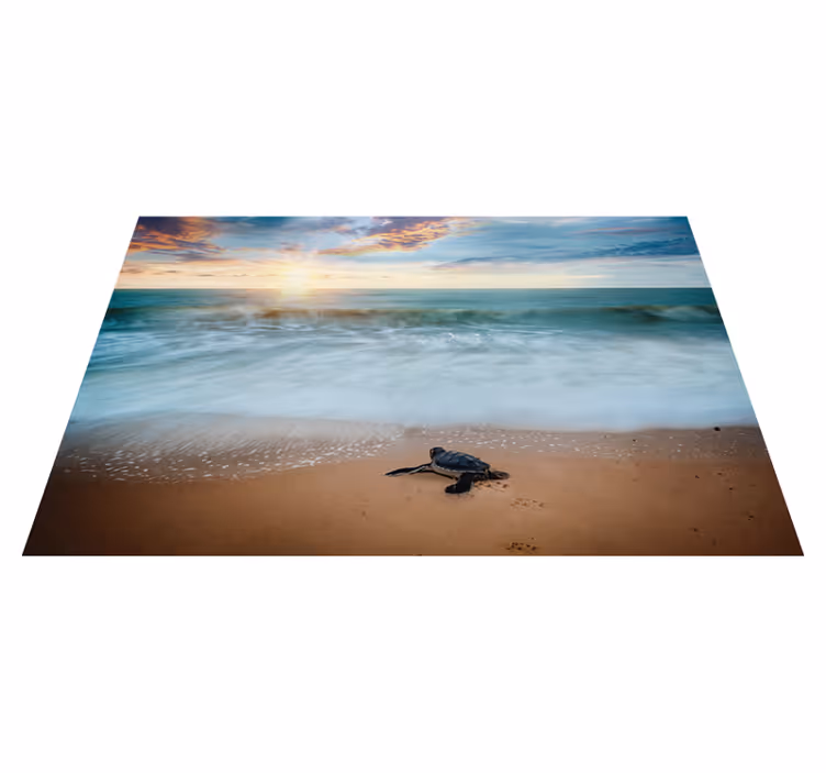 Sonnenuntergang mit Schildkröten Tischsets - TenStickers