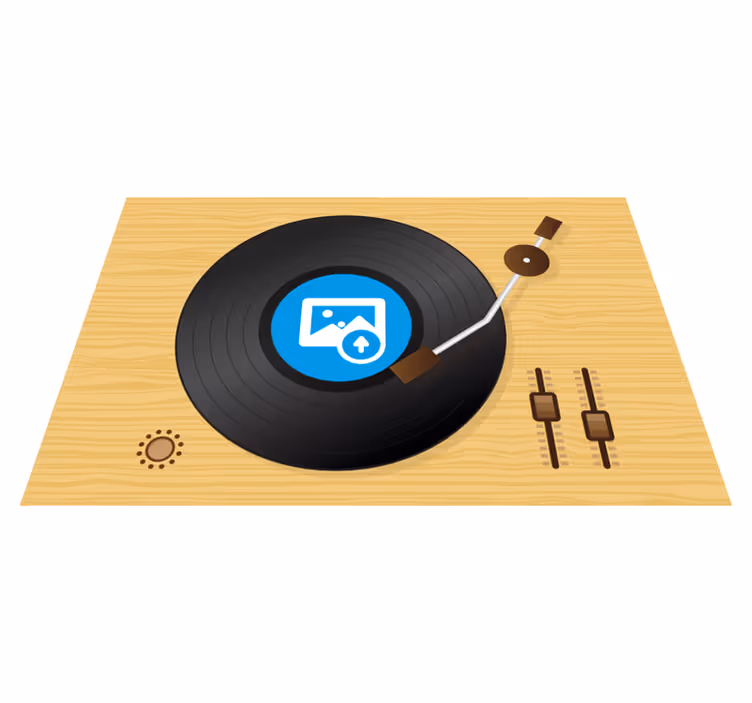 Tischsets originell mit vinyl-schallplatten-design - TenStickers