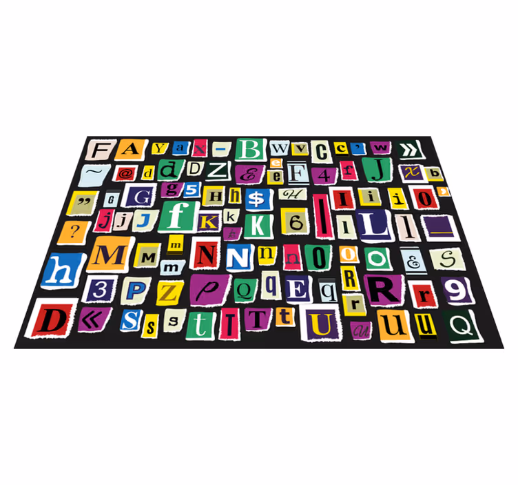 Tischset modern Bunte buchstaben - TenStickers