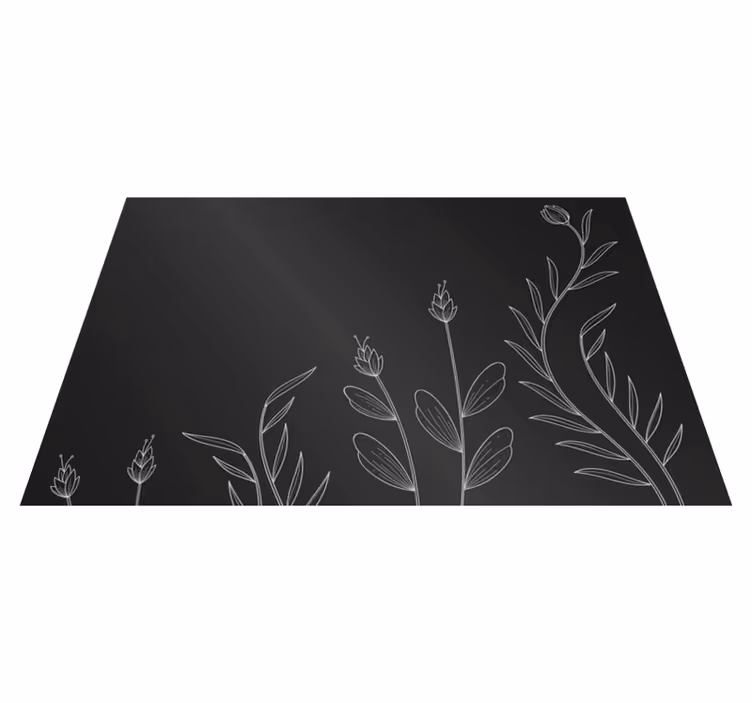 Hintergrund mit eleganten Pflanzen Tischsets - TenStickers