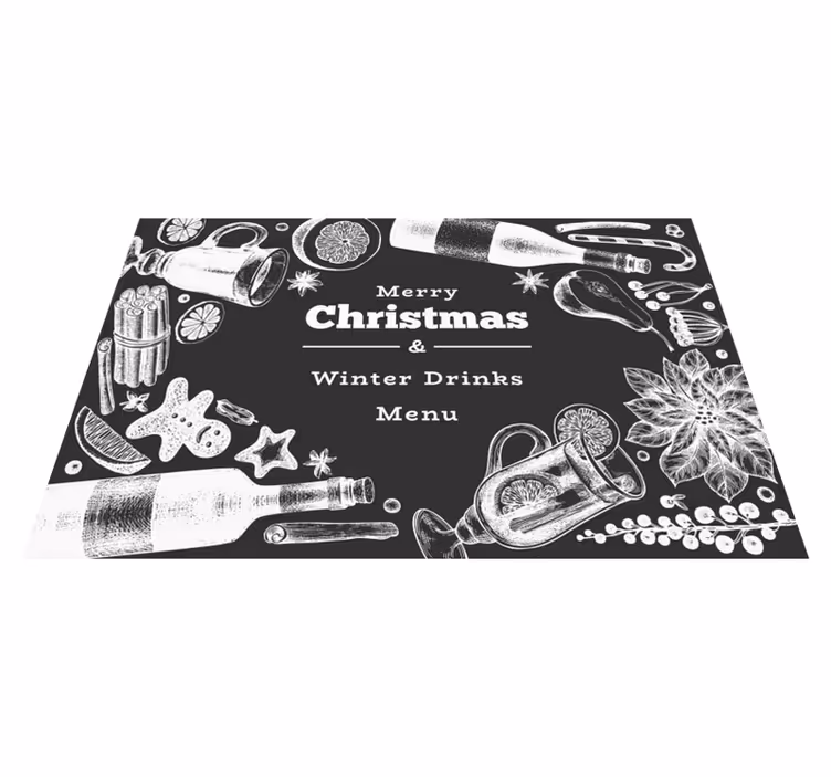 Tischset Restaurant Weihnachtsmenü - TenStickers