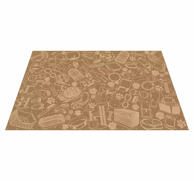 Tischset textur filigrane küchenelemente - TenStickers