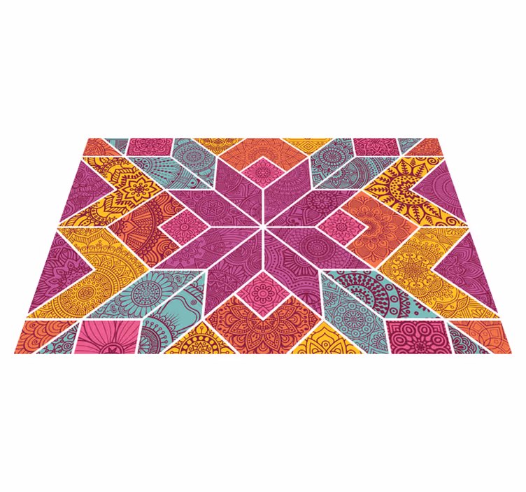 Tischsets originell mit buntem geometrischem muster - TenStickers