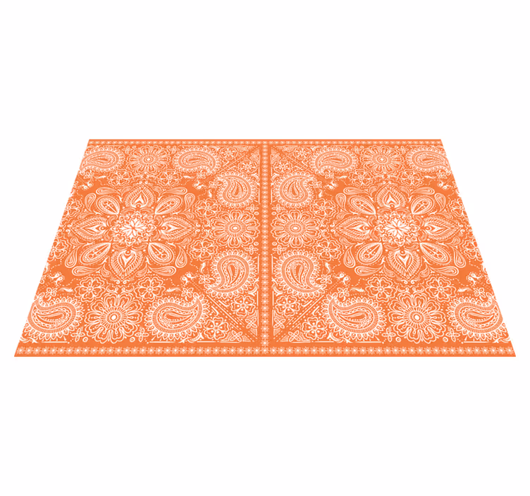 Tischset textur mit filigranem orangenmuster - TenStickers