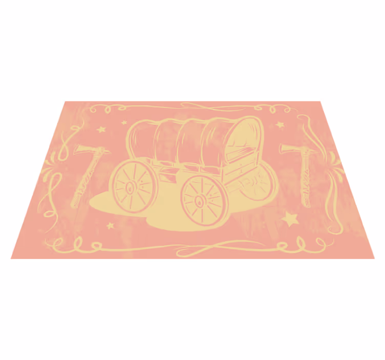 Tischsets originell mit vintage wagen illustration - TenStickers