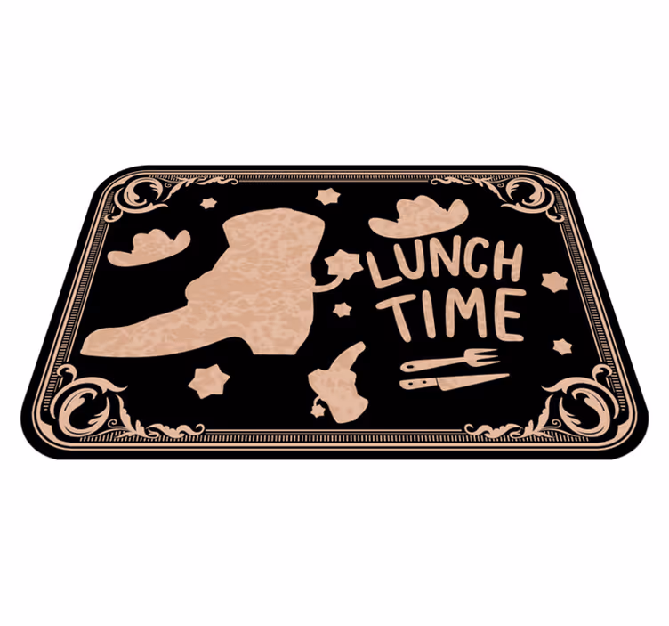 Tischset text zur mittagszeit im western-stil - TenStickers
