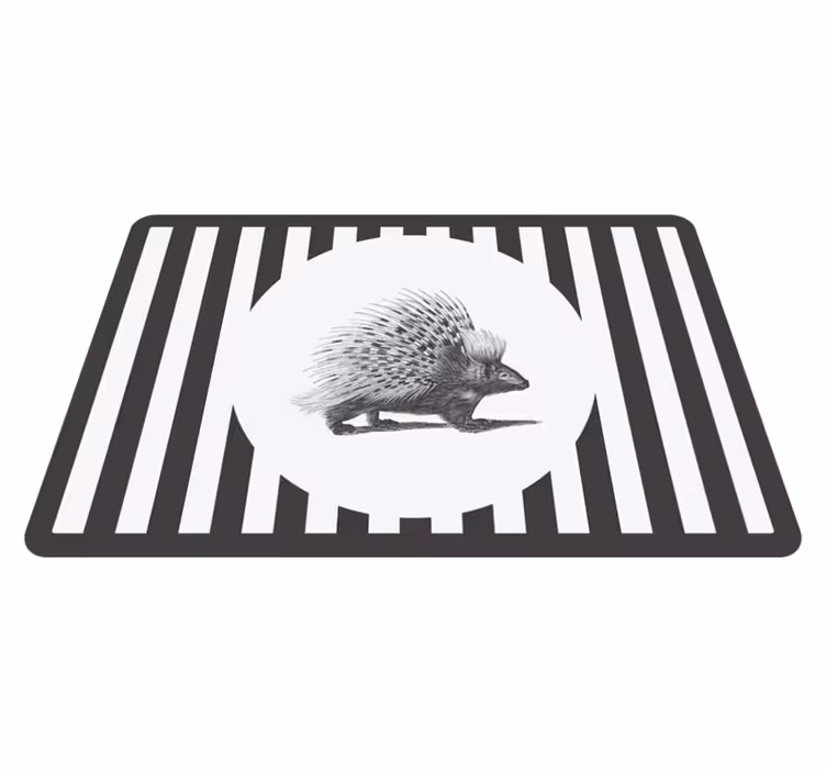 Tischsets originell mit igel silhouette design - TenStickers