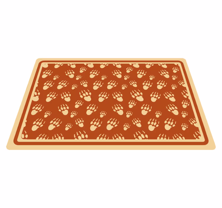 Tischset textur mit pfotenabdruck-muster - TenStickers