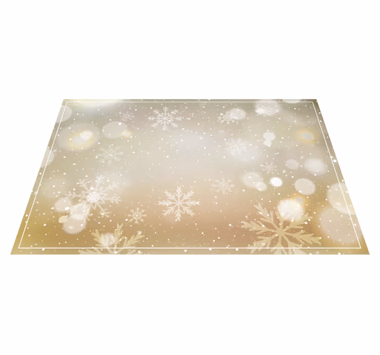 Tischset Weihnachten Silber- und goldschneeflocken - TenStickers