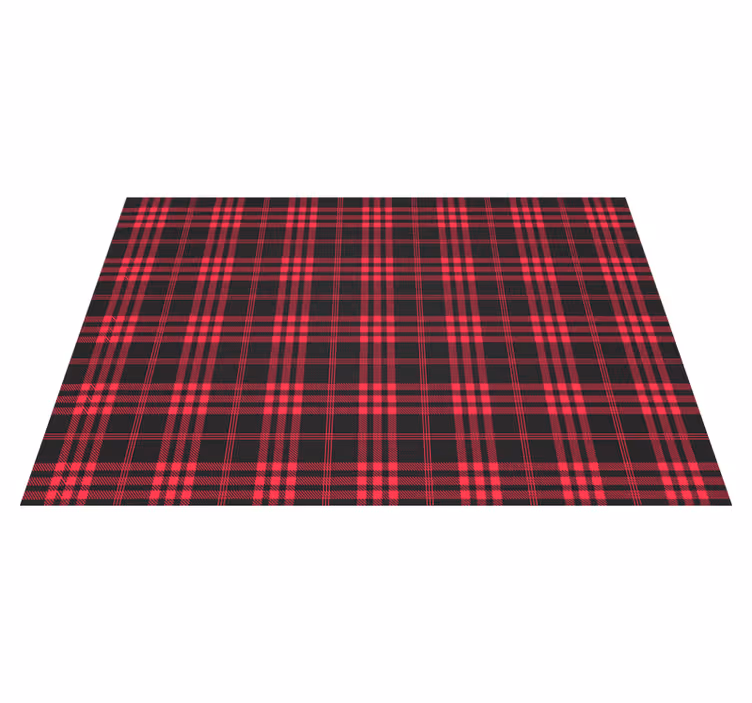 Tischset Weihnachten Roter tartan - TenStickers