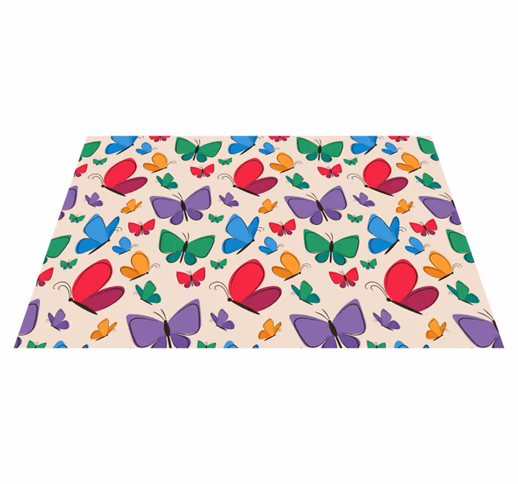 Tischsets originell mit buntem schmetterlingsarrangement - TenStickers