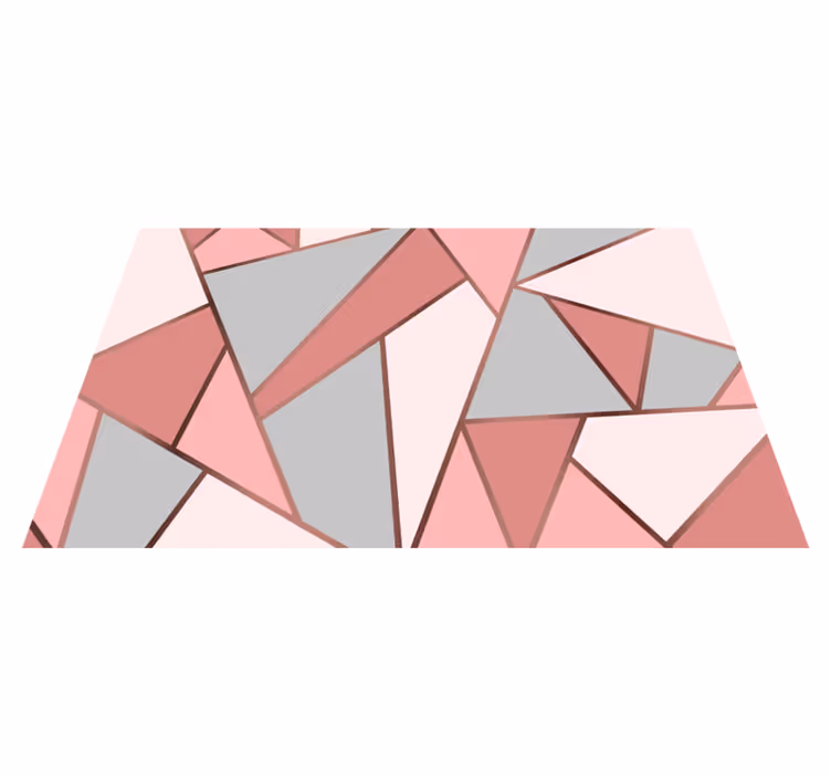 Tischsets originell Rosa Muster und goldene linien - TenStickers