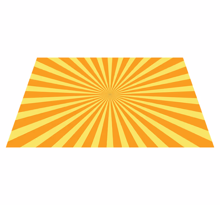 Tischset text mit kräftigem sonnenstrahlenmuster - TenStickers