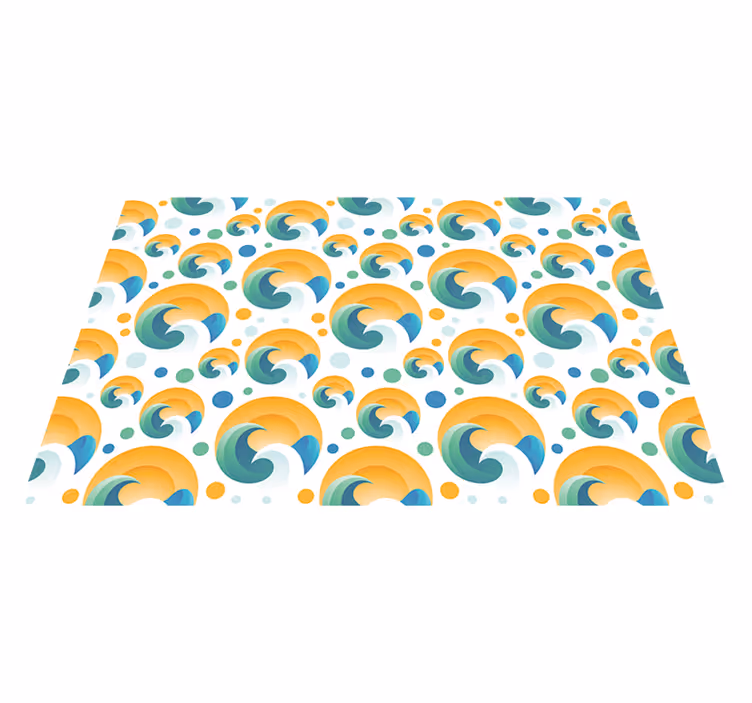 Tischset 70's Sun Sonne und wellen - TenStickers