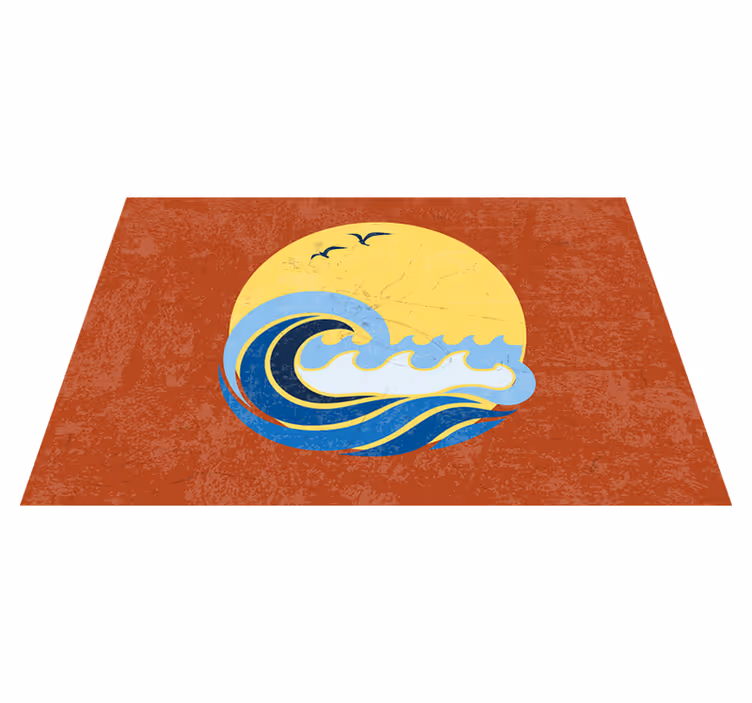 Tischsets originell wellenlandschaft bei sonnenuntergang - TenStickers