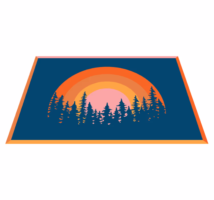 Tischsets originell lebhaftes regenbogenlandschaft - TenStickers