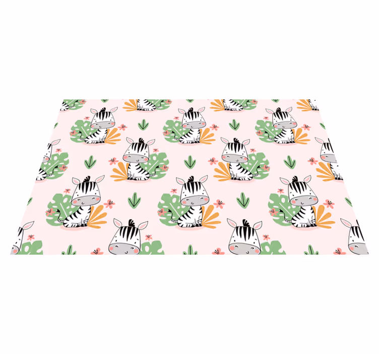 Tischset kinder mit niedlichem zebra-muster - TenStickers