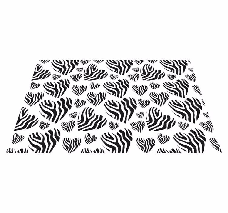 Tischset textur zebra herz muster - TenStickers