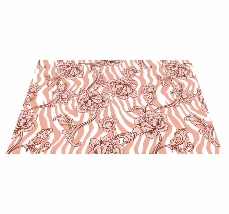 Tischsets originell im floralen zebra-muster - TenStickers