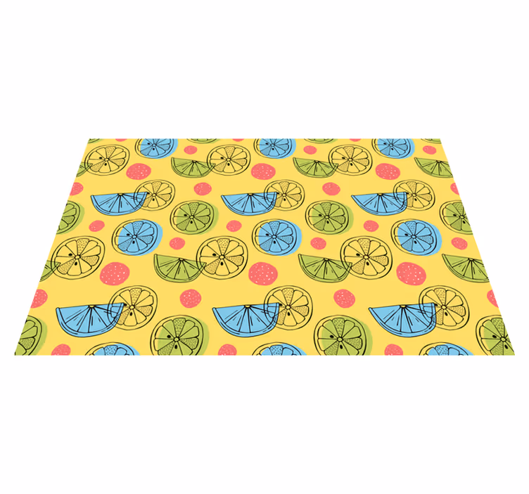 Tischsets originell mit citrus-muster hintergrund - TenStickers