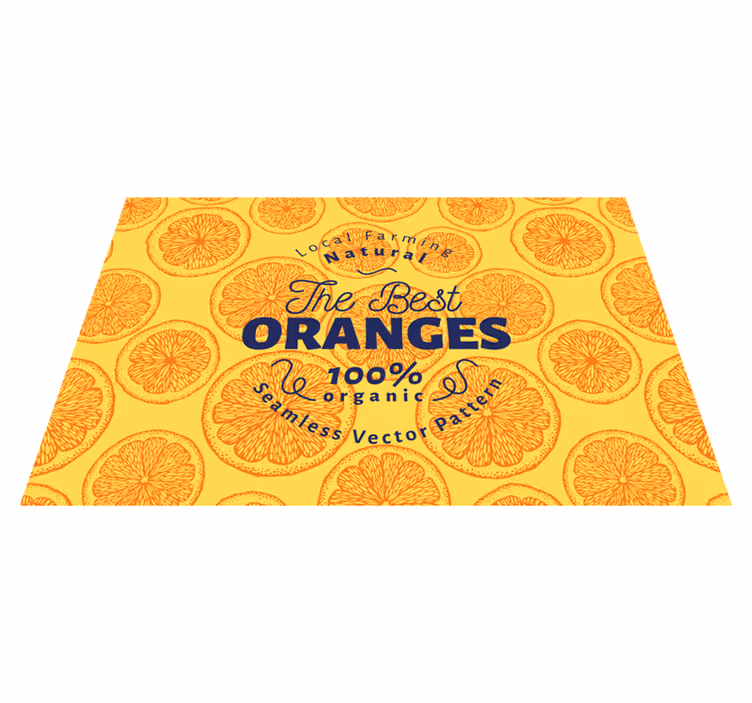 Tischsets originell mit organischem orangenmuster - TenStickers