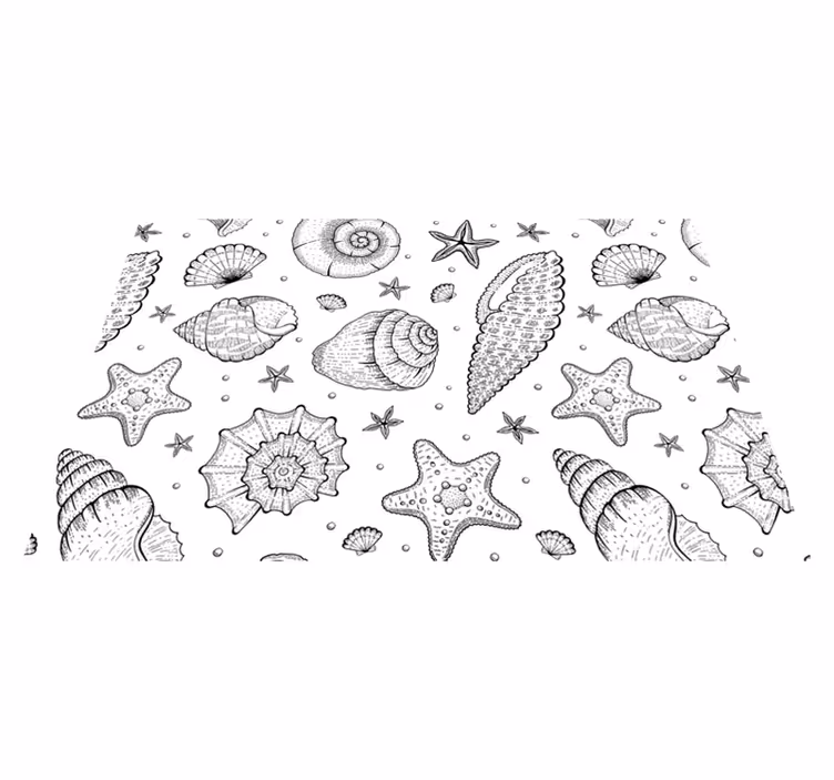 Tischset textur muschelmotiv - TenStickers