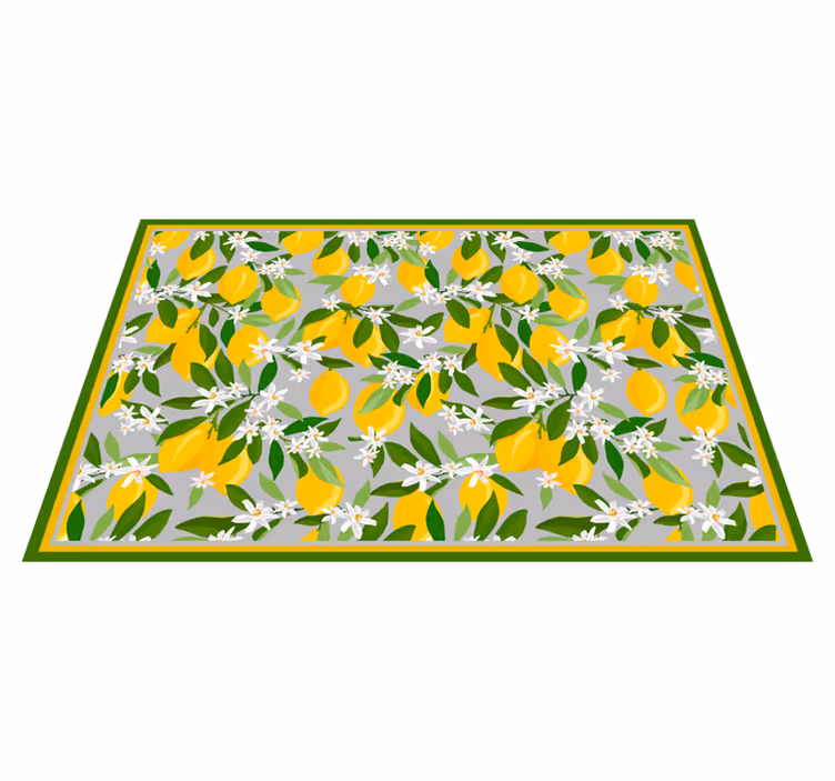 Tischsets originell mit zitronenblumenmuster - TenStickers