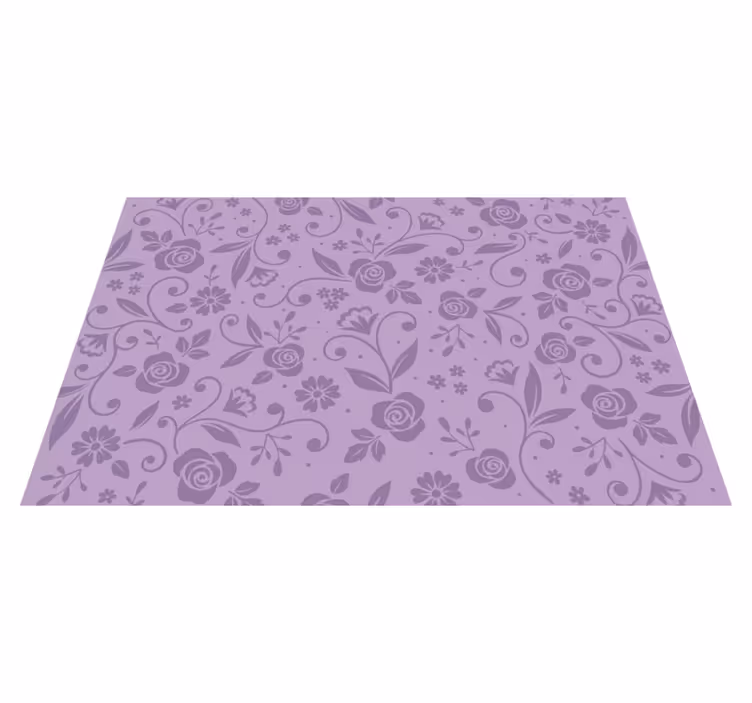 Tischset textur mit floralem violettem muster - TenStickers