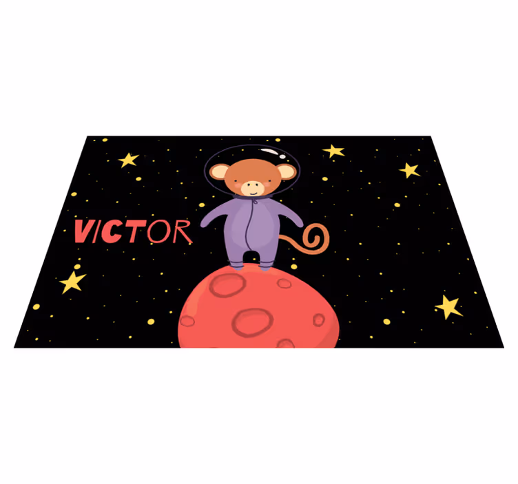 Tischset kinder affen astronaut abenteuer - TenStickers