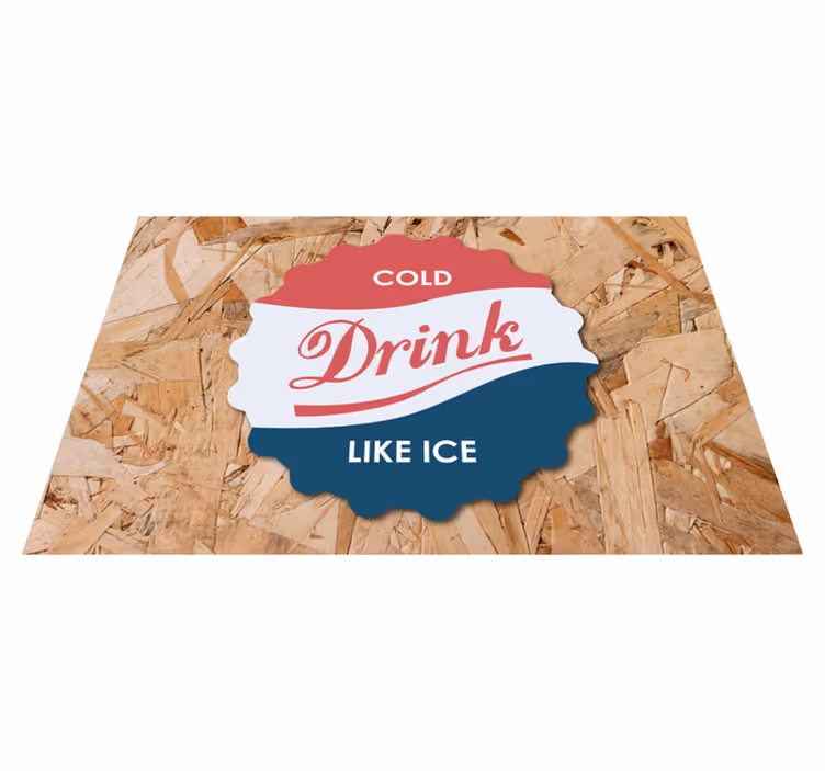 Tischset text für kalte getränke wie eis - TenStickers