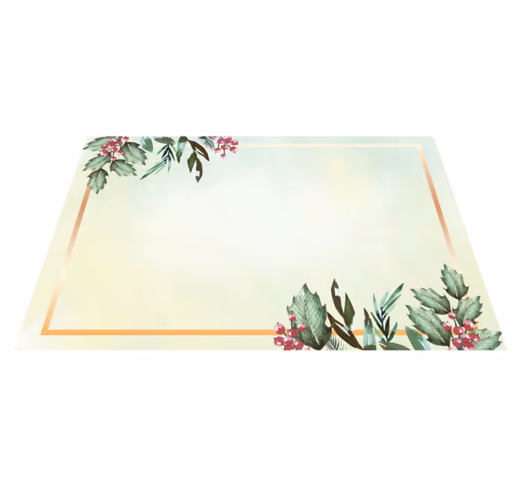 Tischset Weihnachten Blumendekoration - TenStickers
