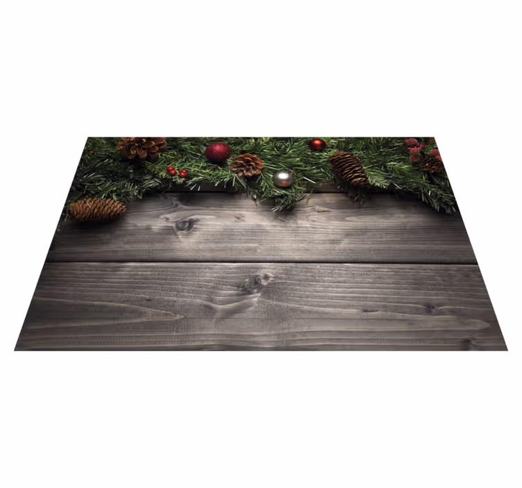 Tischset weihnachten mit festlichem zapfenarrangement - TenStickers