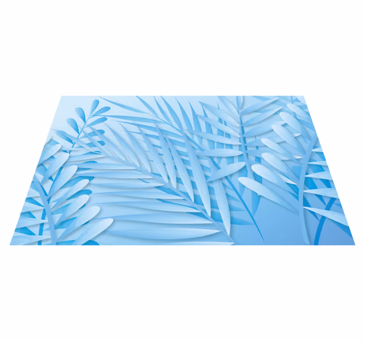 Tischset elegant Breite verschiedene schattierungen blaue blüten - TenStickers
