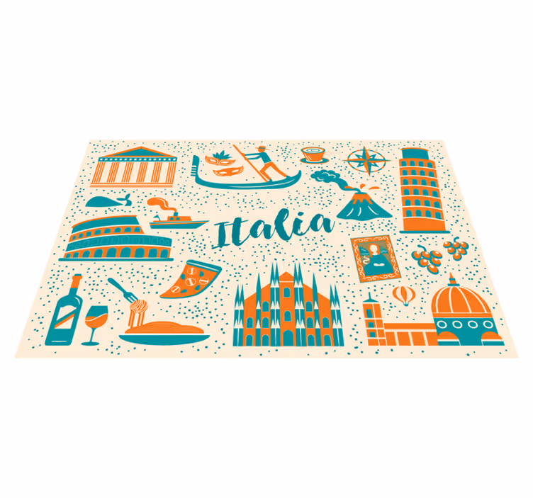 Tischsets originell kulinarische italienische szene - TenStickers